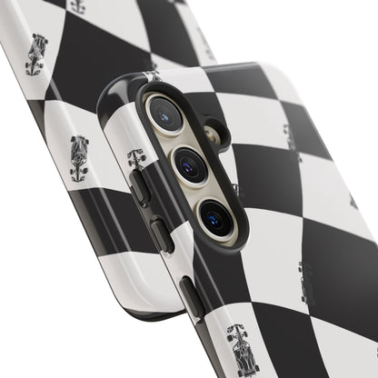 F1 Phone Case Black and White Checkered Design, Trendy F1 Gift, Formula 1 Gift, Cute F1 Phone Case, Unique Formula One Phone Case