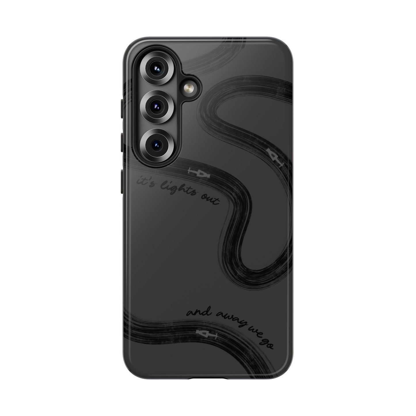 F1 Phone Case Monochrome Black Painted "its lights out and away we go", Trendy F1 Gift, Formula 1 Gift, Cute F1 Phone Case, Phone Case
