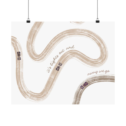 Neutral Beige F1 Matte Horizontal Poster | US SIZING