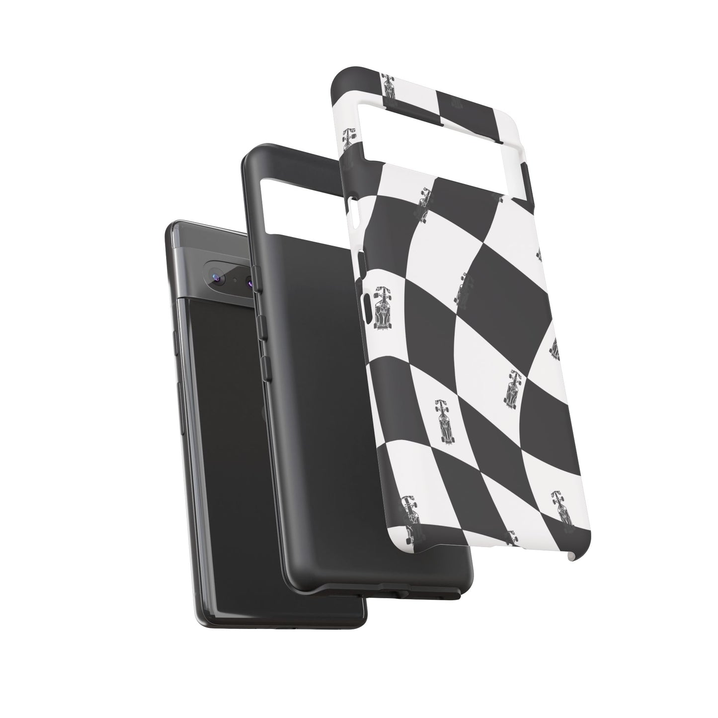 F1 Phone Case Black and White Checkered Design, Trendy F1 Gift, Formula 1 Gift, Cute F1 Phone Case, Unique Formula One Phone Case