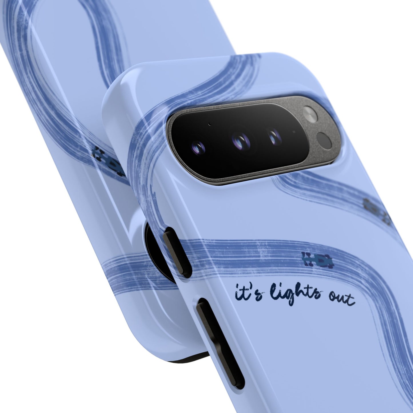 F1 Phone Case Monochrome Blue Painted "its lights out and away we go", Trendy F1 Gift, Formula 1 Gift, Cute F1 Phone Case, Phone Case