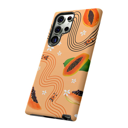 Orange F1 McLaren and Papaya Phone Case, Trendy F1 Gift, Formula 1 Gift, Cute Fruit F1 Phone Case, Unique Phone Case