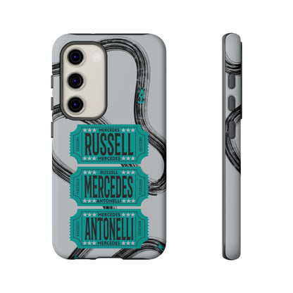 Mercedes F1 Phone Case Painted Ticket Stubs, Trendy F1 Gift, Formula 1 Gift, Cute F1 Phone Case