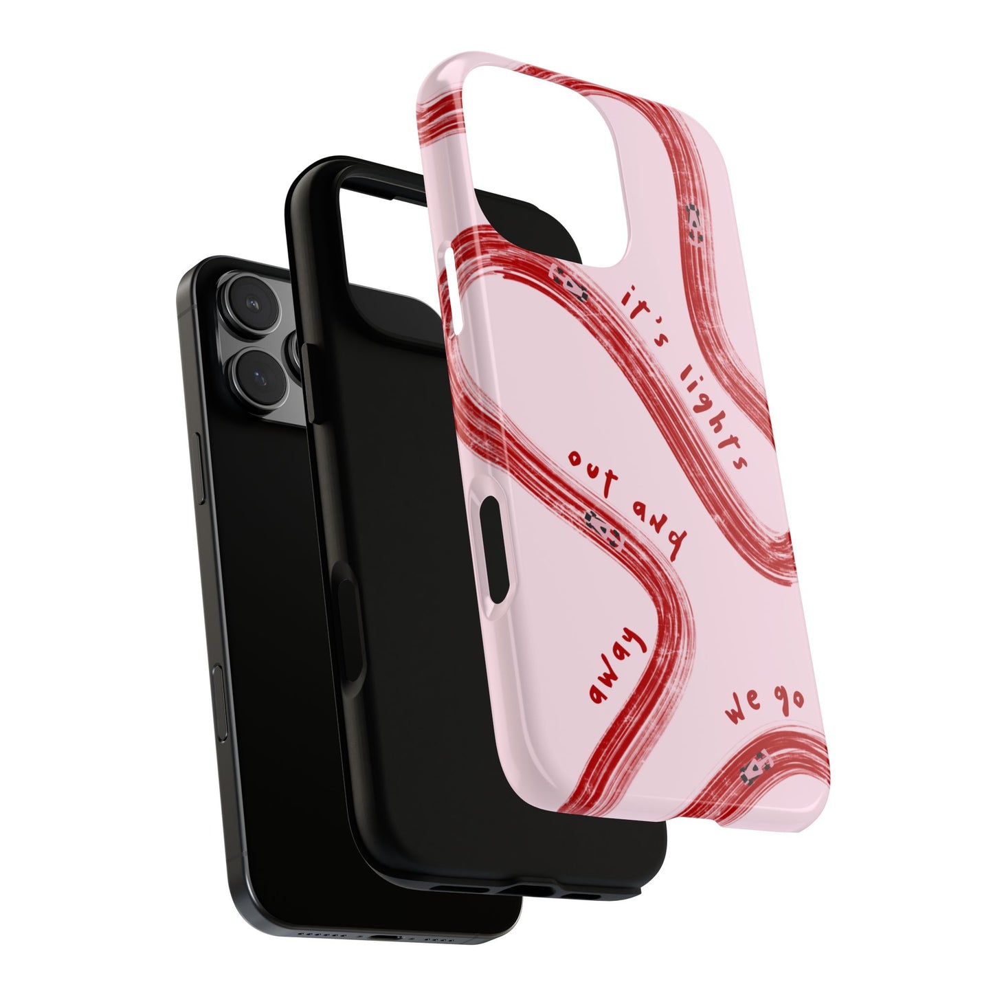 Pink and Red Lights Out F1 Phone Case Design, Trendy F1 Gift, Formula 1 Gift, Cute F1 Phone Case, Unique Formula One Phone Case