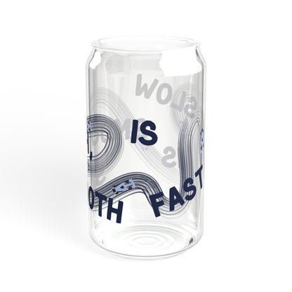 F1 Blue "Slow is Smooth, Smooth is Fast" Sipper Glass | 16oz