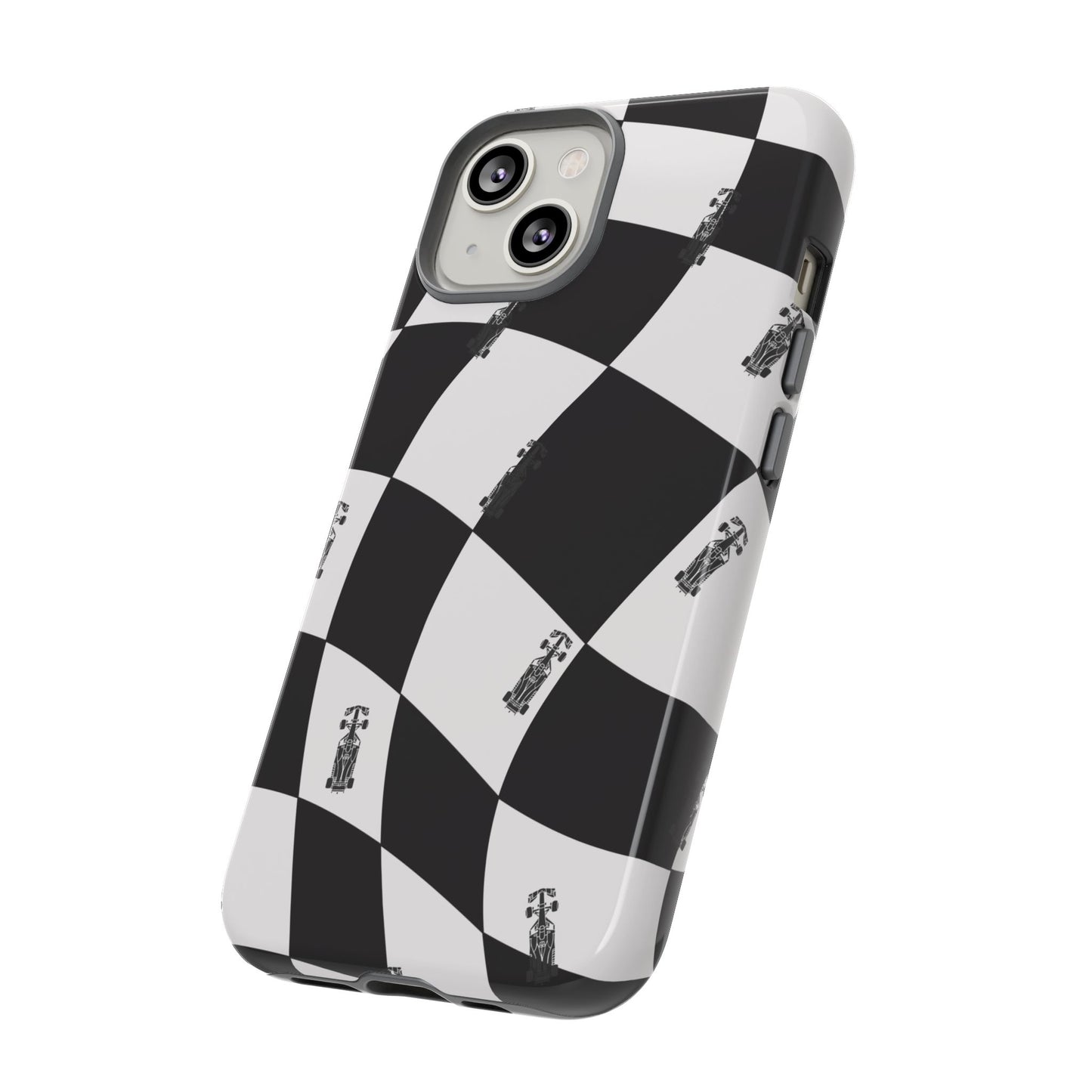 F1 Phone Case Black and White Checkered Design, Trendy F1 Gift, Formula 1 Gift, Cute F1 Phone Case, Unique Formula One Phone Case