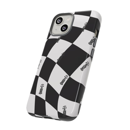F1 Phone Case Black and White Checkered Design, Trendy F1 Gift, Formula 1 Gift, Cute F1 Phone Case, Unique Formula One Phone Case