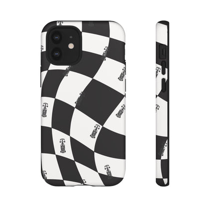 F1 Phone Case Black and White Checkered Design, Trendy F1 Gift, Formula 1 Gift, Cute F1 Phone Case, Unique Formula One Phone Case