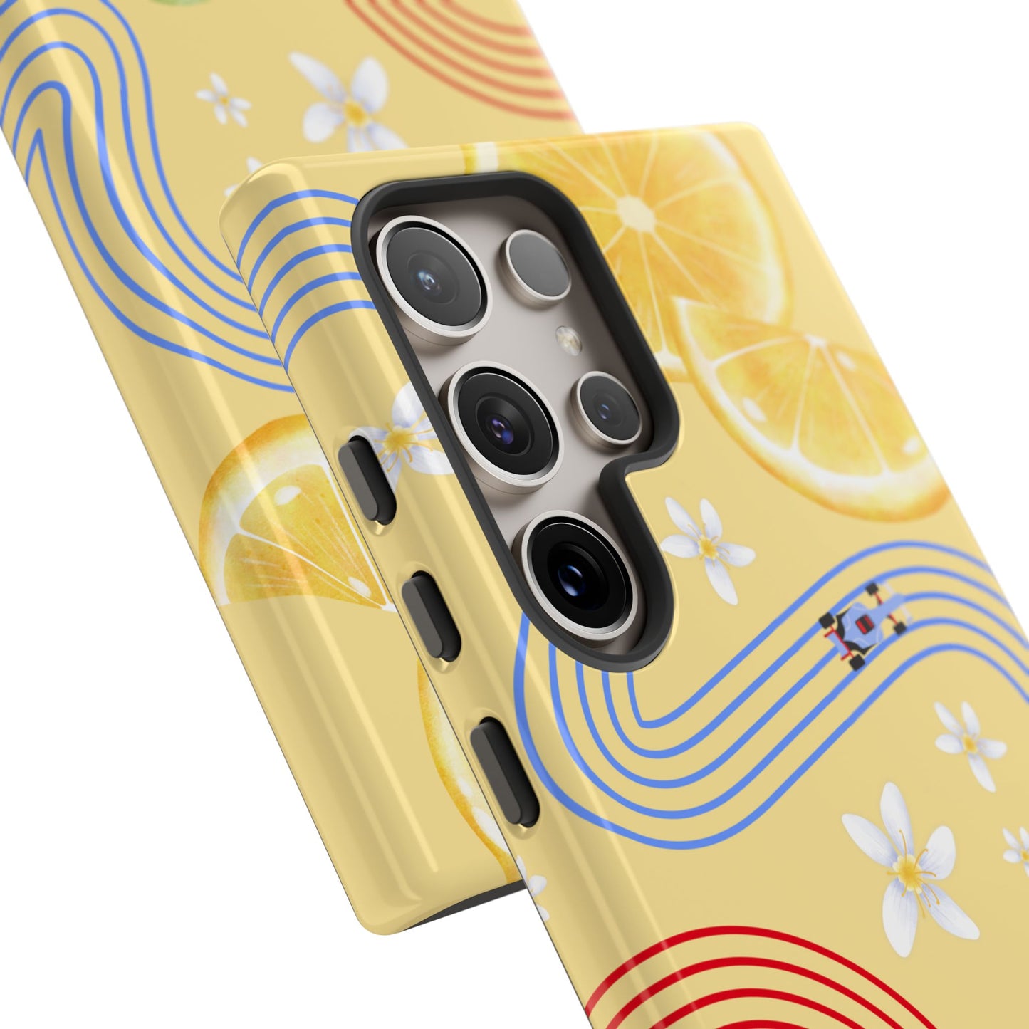Yellow F1 Racing Bulls and Lemons Phone Case, Trendy F1 Gift, Formula 1 Gift, Cute Fruit F1 Phone Case, Unique Phone Case