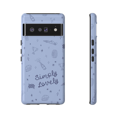 Blue Doodle "Simply Lovely" F1 Phone Case Design