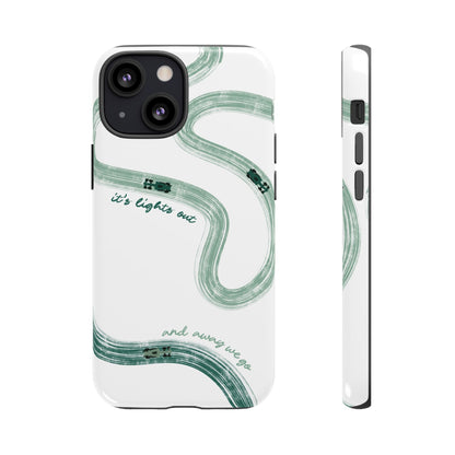 F1 Phone Case Green Painted "its lights out and away we go", Trendy F1 Gift, Formula 1 Gift, Cute F1 Phone Case, Gift for F1 Fans