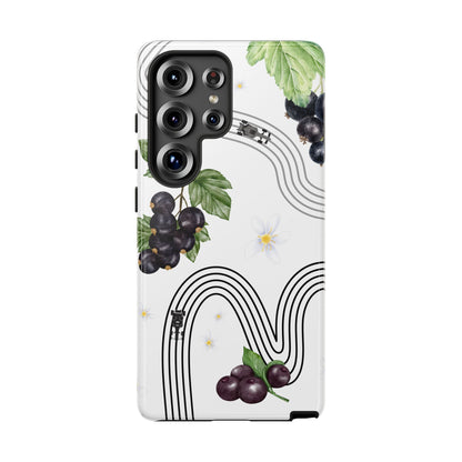 F1 Cadillac and Black Currants Phone Case, Trendy F1 Gift, Formula 1 Gift, Cute Fruit F1 Phone Case, Unique Phone Case