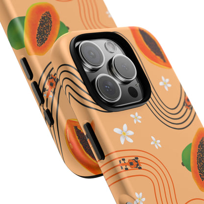 Orange F1 McLaren and Papaya Phone Case, Trendy F1 Gift, Formula 1 Gift, Cute Fruit F1 Phone Case, Unique Phone Case