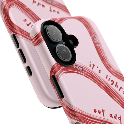 Pink and Red Lights Out F1 Phone Case Design, Trendy F1 Gift, Formula 1 Gift, Cute F1 Phone Case, Unique Formula One Phone Case