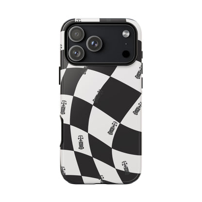 F1 Phone Case Black and White Checkered Design, Trendy F1 Gift, Formula 1 Gift, Cute F1 Phone Case, Unique Formula One Phone Case