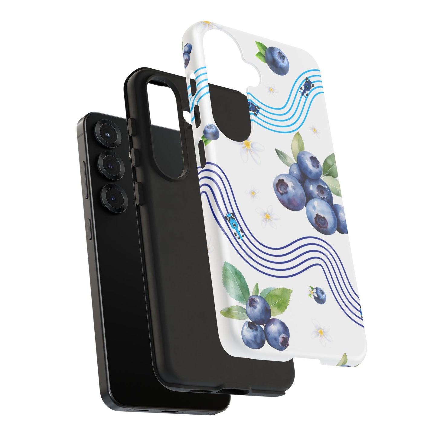 F1 Williams and Blueberries Phone Case, Trendy F1 Gift, Formula 1 Gift, Cute Fruit F1 Phone Case, Unique Phone Case