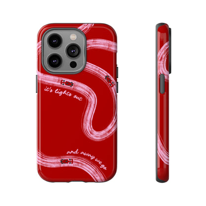 Red and Pink Lights Out F1 Phone Case Design, Trendy F1 Gift, Formula 1 Gift, Cute F1 Phone Case, Unique Formula One Phone Case
