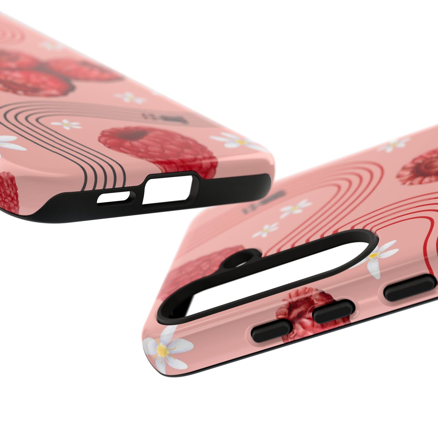 Red F1 Haas and Raspberries Phone Case, Trendy F1 Gift, Formula 1 Gift, Cute Fruit F1 Phone Case, Unique Phone Case
