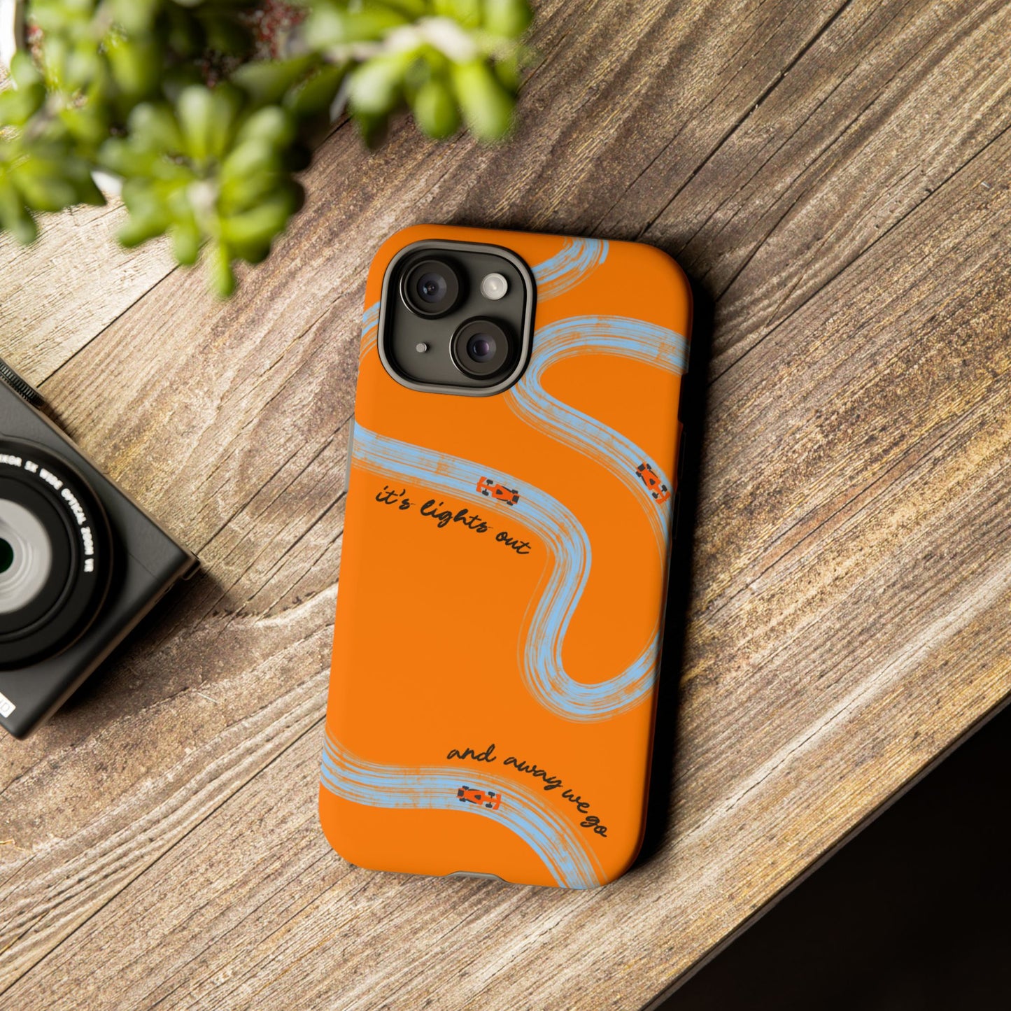 F1 Phone Case McLaren Painted "its lights out and away we go", Trendy F1 Gift, Formula 1 Gift, Cute F1 Phone Case, Phone Case