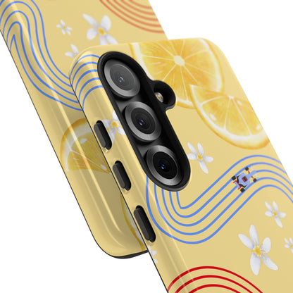 Yellow F1 Racing Bulls and Lemons Phone Case, Trendy F1 Gift, Formula 1 Gift, Cute Fruit F1 Phone Case, Unique Phone Case