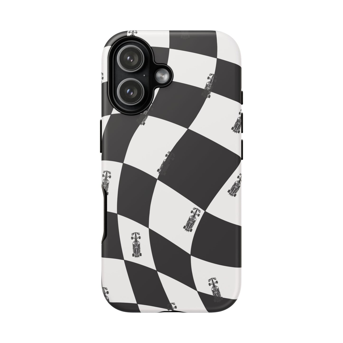 F1 Phone Case Black and White Checkered Design, Trendy F1 Gift, Formula 1 Gift, Cute F1 Phone Case, Unique Formula One Phone Case