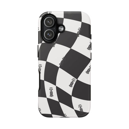 F1 Phone Case Black and White Checkered Design, Trendy F1 Gift, Formula 1 Gift, Cute F1 Phone Case, Unique Formula One Phone Case