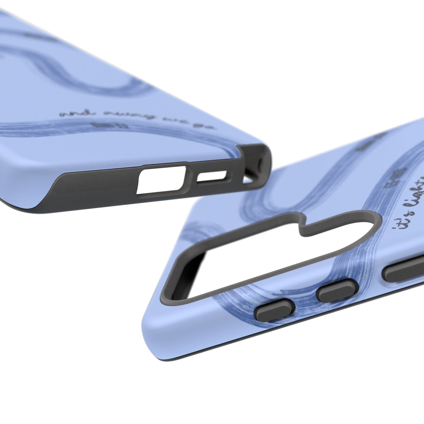 F1 Phone Case Monochrome Blue Painted "its lights out and away we go", Trendy F1 Gift, Formula 1 Gift, Cute F1 Phone Case, Phone Case
