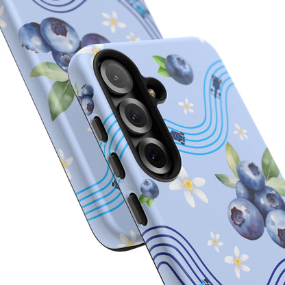 Blue F1 Williams and Blueberries Phone Case, Trendy F1 Gift, Formula 1 Gift, Cute Fruit F1 Phone Case, Unique Phone Case