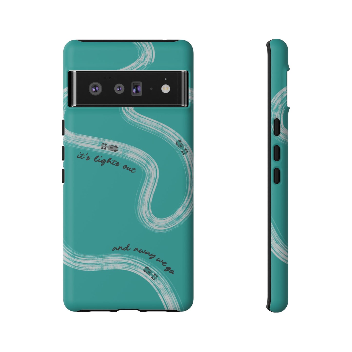 Mercedes F1 Phone Case Painted "its lights out and away we go", Trendy F1 Gift, Formula 1 Gift, Cute F1 Phone Case
