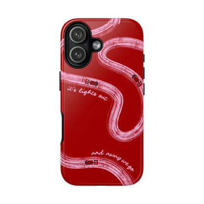 Red and Pink Lights Out F1 Phone Case Design, Trendy F1 Gift, Formula 1 Gift, Cute F1 Phone Case, Unique Formula One Phone Case