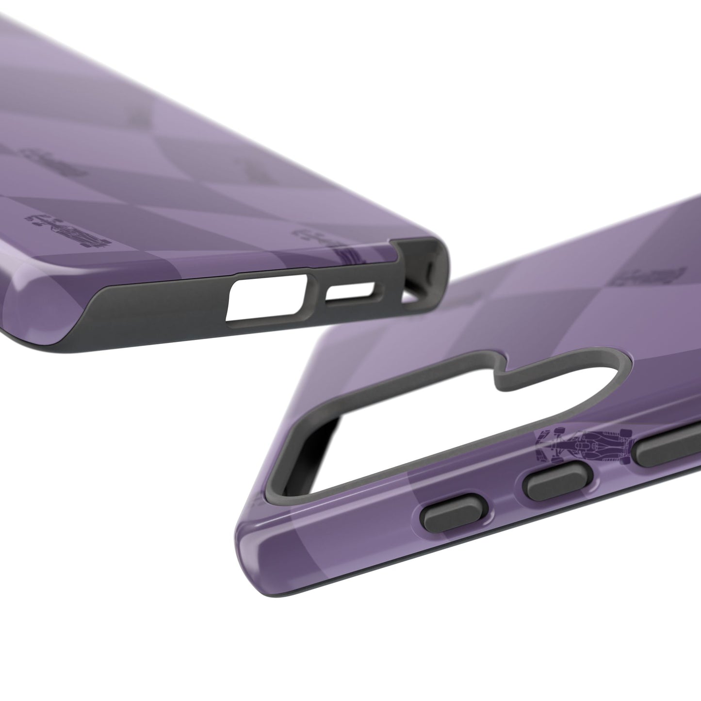 F1 Phone Case Purple Checkered Design, Trendy F1 Gift, Formula 1 Gift, Cute F1 Phone Case, Unique Formula One Phone Case