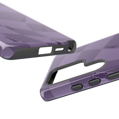 F1 Phone Case Purple Checkered Design, Trendy F1 Gift, Formula 1 Gift, Cute F1 Phone Case, Unique Formula One Phone Case