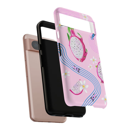 Pink F1 Alpine and Dragonfruit Phone Case, Trendy F1 Gift, Formula 1 Gift, Cute Fruit F1 Phone Case, Unique Phone Case