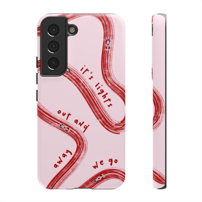 Pink and Red Lights Out F1 Phone Case Design, Trendy F1 Gift, Formula 1 Gift, Cute F1 Phone Case, Unique Formula One Phone Case