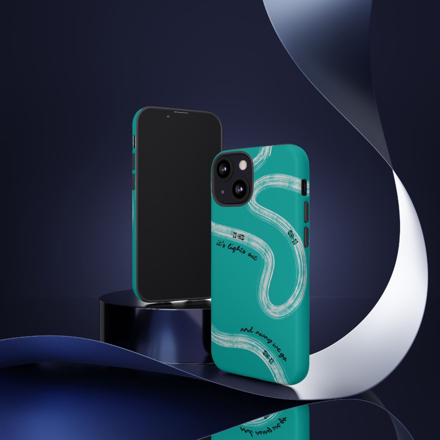 Mercedes F1 Phone Case Painted "its lights out and away we go", Trendy F1 Gift, Formula 1 Gift, Cute F1 Phone Case