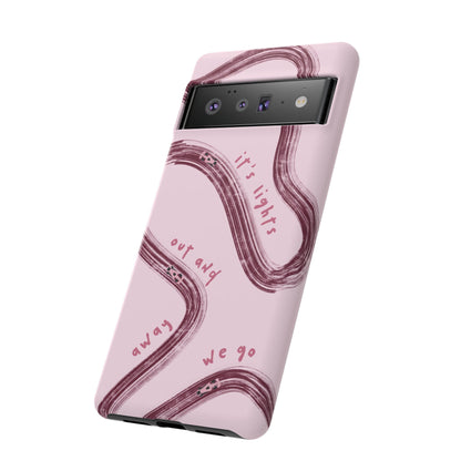 Pink Lights Out F1 Phone Case Design, Trendy F1 Gift, Formula 1 Gift, Cute F1 Phone Case, Unique Formula One Phone Case