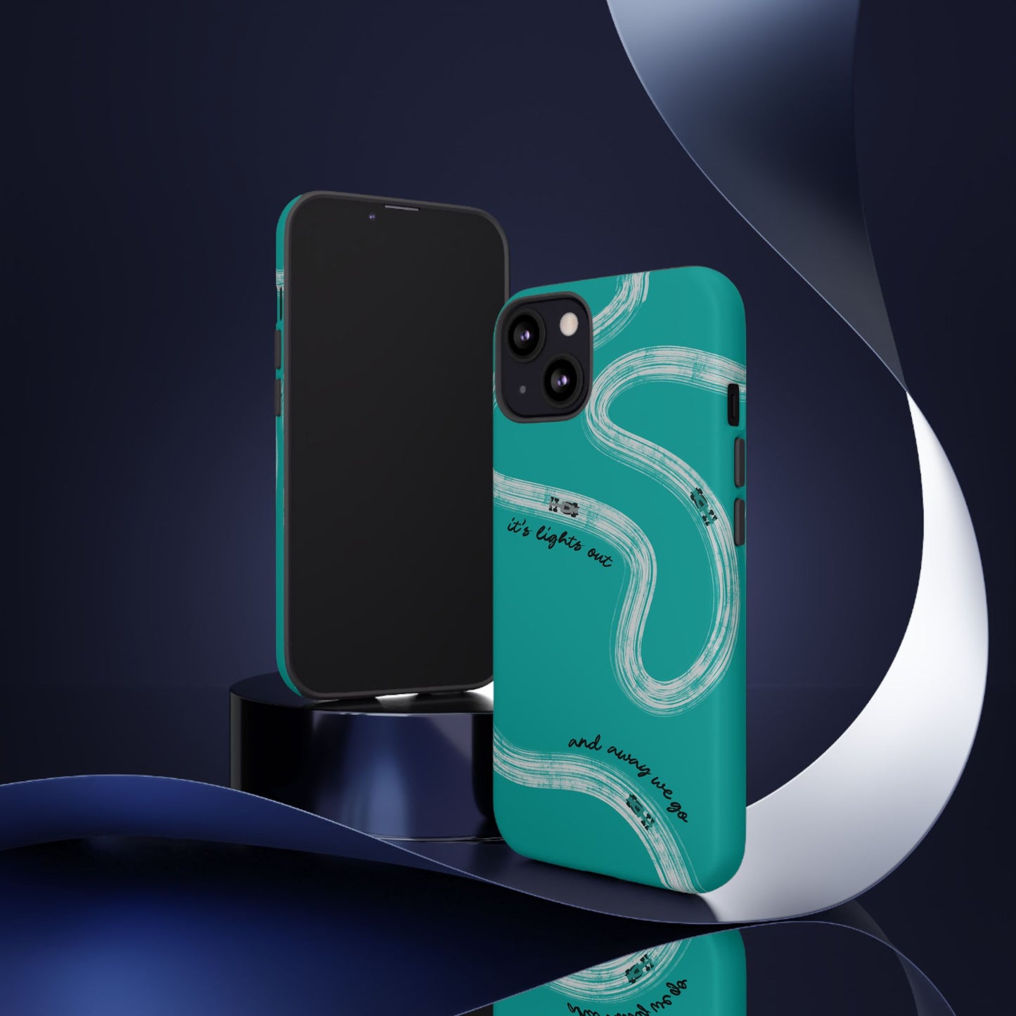Mercedes F1 Phone Case Painted "its lights out and away we go", Trendy F1 Gift, Formula 1 Gift, Cute F1 Phone Case