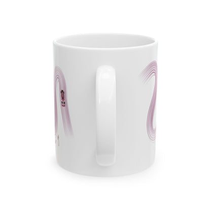 Purple Painted F1  It's Lights Out and Away We Go Mug, Unique Gift for Coffee Lovers, Whimsical Formula 1 Gift
