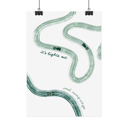 Green F1 Giclée Print Poster | Minimalist F1 Art - EU SIZING (Physical Print)