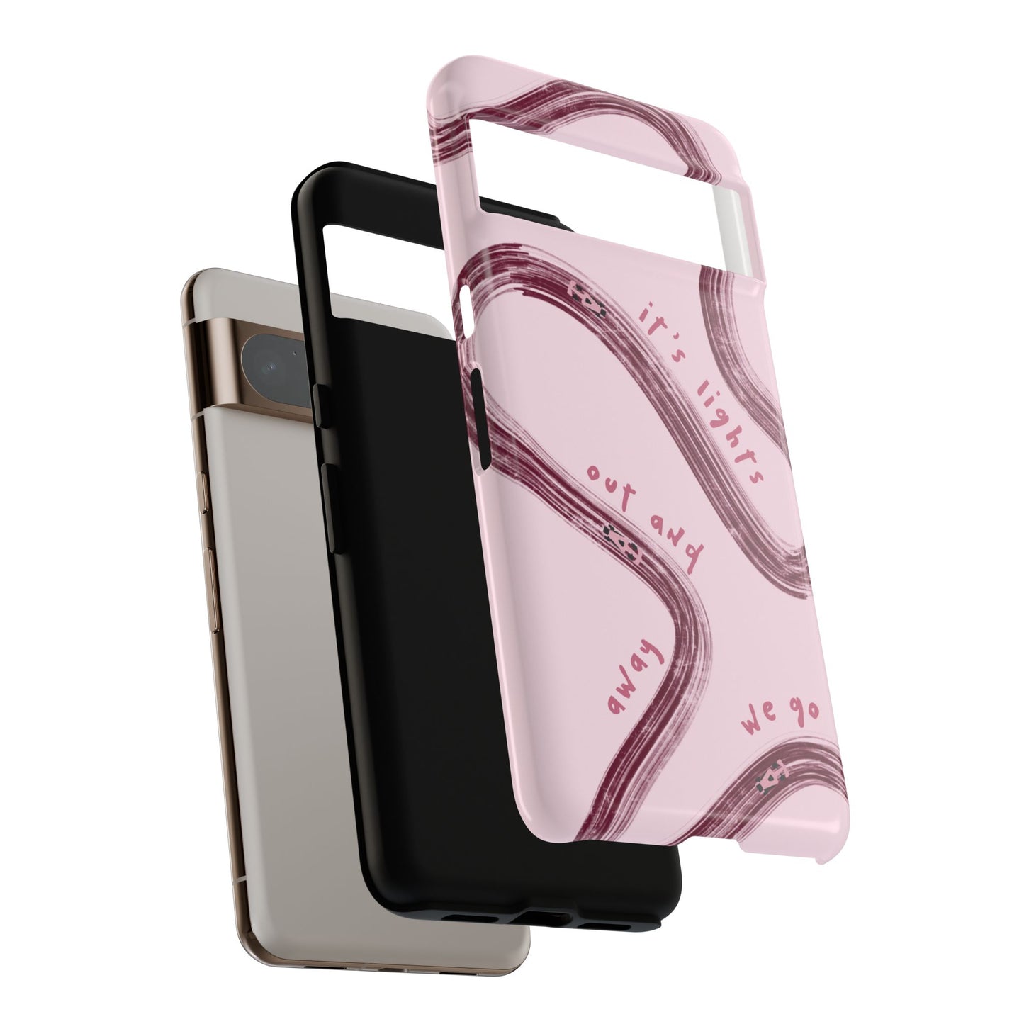 Pink Lights Out F1 Phone Case Design, Trendy F1 Gift, Formula 1 Gift, Cute F1 Phone Case, Unique Formula One Phone Case