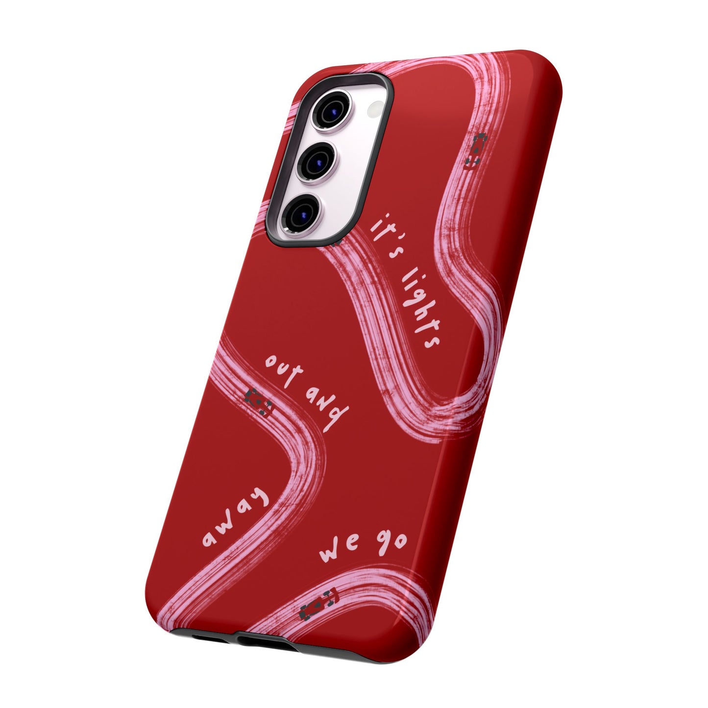 Red and Pink Lights Out F1 Phone Case Design, Trendy F1 Gift, Formula 1 Gift, Cute F1 Phone Case, Unique Formula One Phone Case