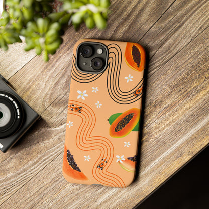 Orange F1 McLaren and Papaya Phone Case, Trendy F1 Gift, Formula 1 Gift, Cute Fruit F1 Phone Case, Unique Phone Case