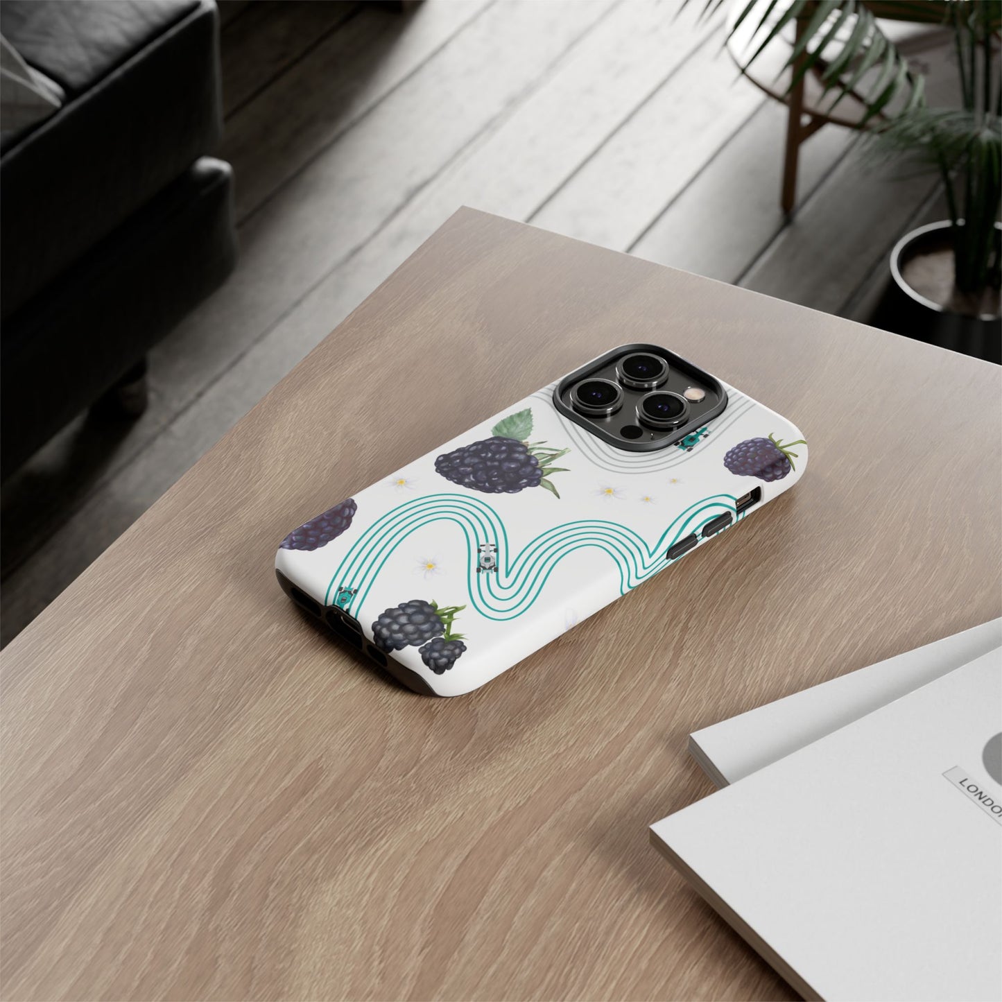 F1 Mercedes and Blackberries Phone Case , Trendy F1 Gift, Formula 1 Gift, Cute Fruit F1 Phone Case, Unique Phone Case