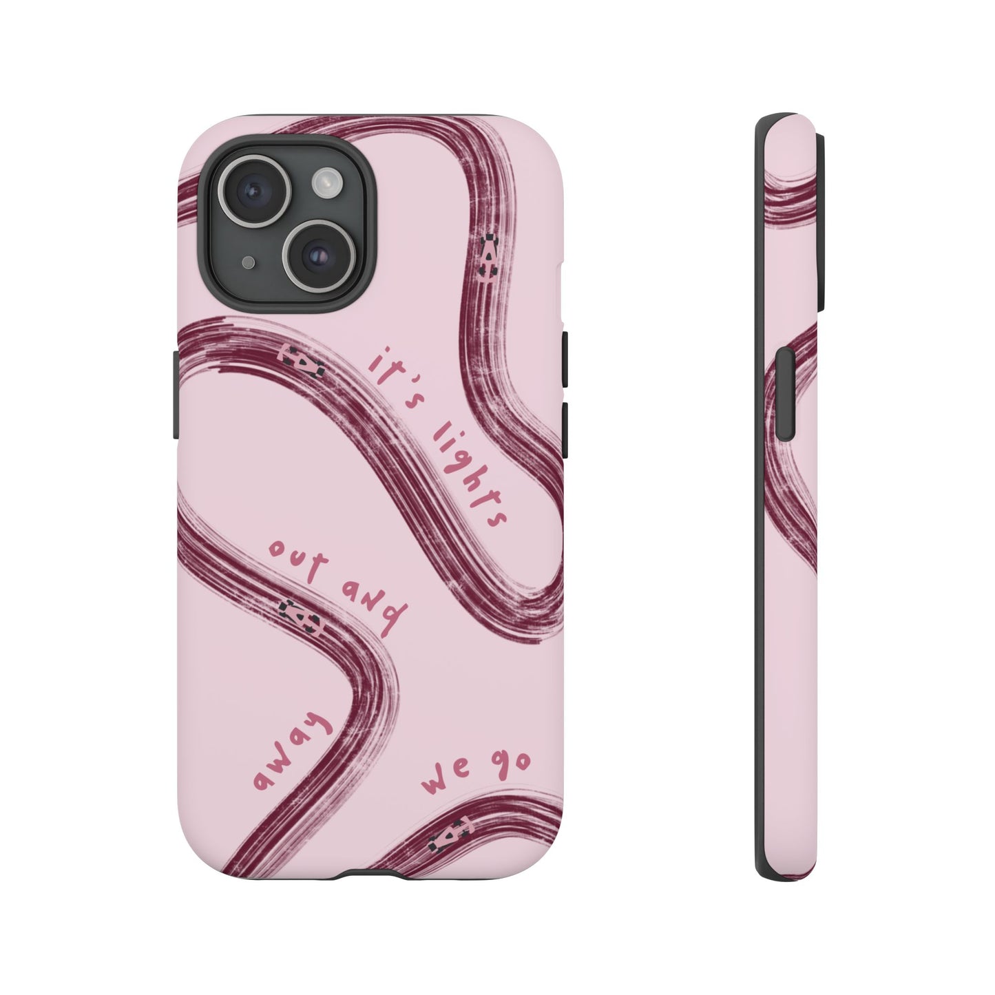 Pink Lights Out F1 Phone Case Design, Trendy F1 Gift, Formula 1 Gift, Cute F1 Phone Case, Unique Formula One Phone Case