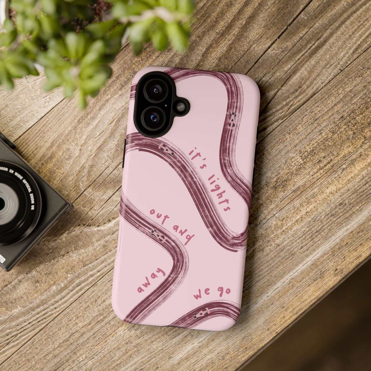 Pink Lights Out F1 Phone Case Design, Trendy F1 Gift, Formula 1 Gift, Cute F1 Phone Case, Unique Formula One Phone Case