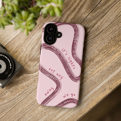 Pink Lights Out F1 Phone Case Design, Trendy F1 Gift, Formula 1 Gift, Cute F1 Phone Case, Unique Formula One Phone Case