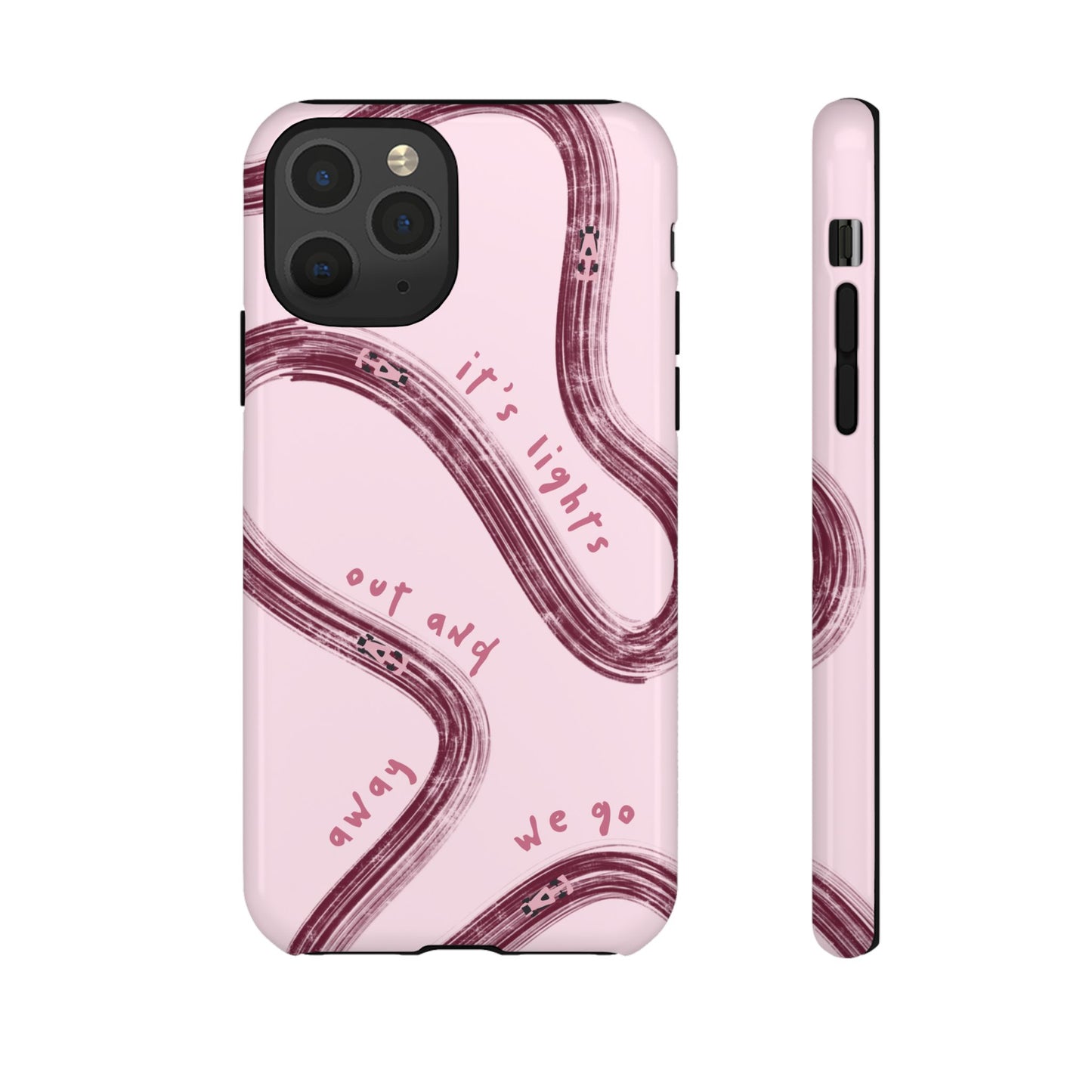 Pink Lights Out F1 Phone Case Design, Trendy F1 Gift, Formula 1 Gift, Cute F1 Phone Case, Unique Formula One Phone Case