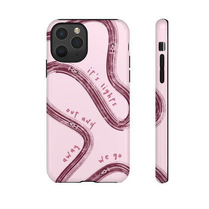Pink Lights Out F1 Phone Case Design, Trendy F1 Gift, Formula 1 Gift, Cute F1 Phone Case, Unique Formula One Phone Case