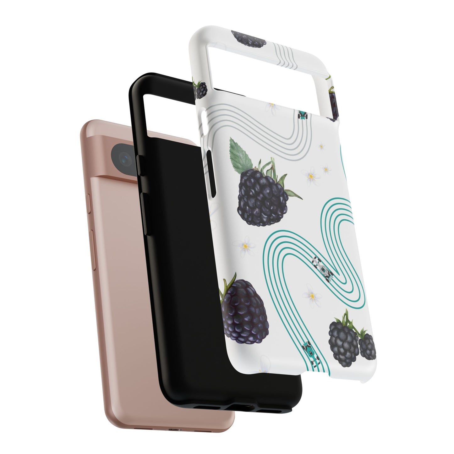 F1 Mercedes and Blackberries Phone Case , Trendy F1 Gift, Formula 1 Gift, Cute Fruit F1 Phone Case, Unique Phone Case