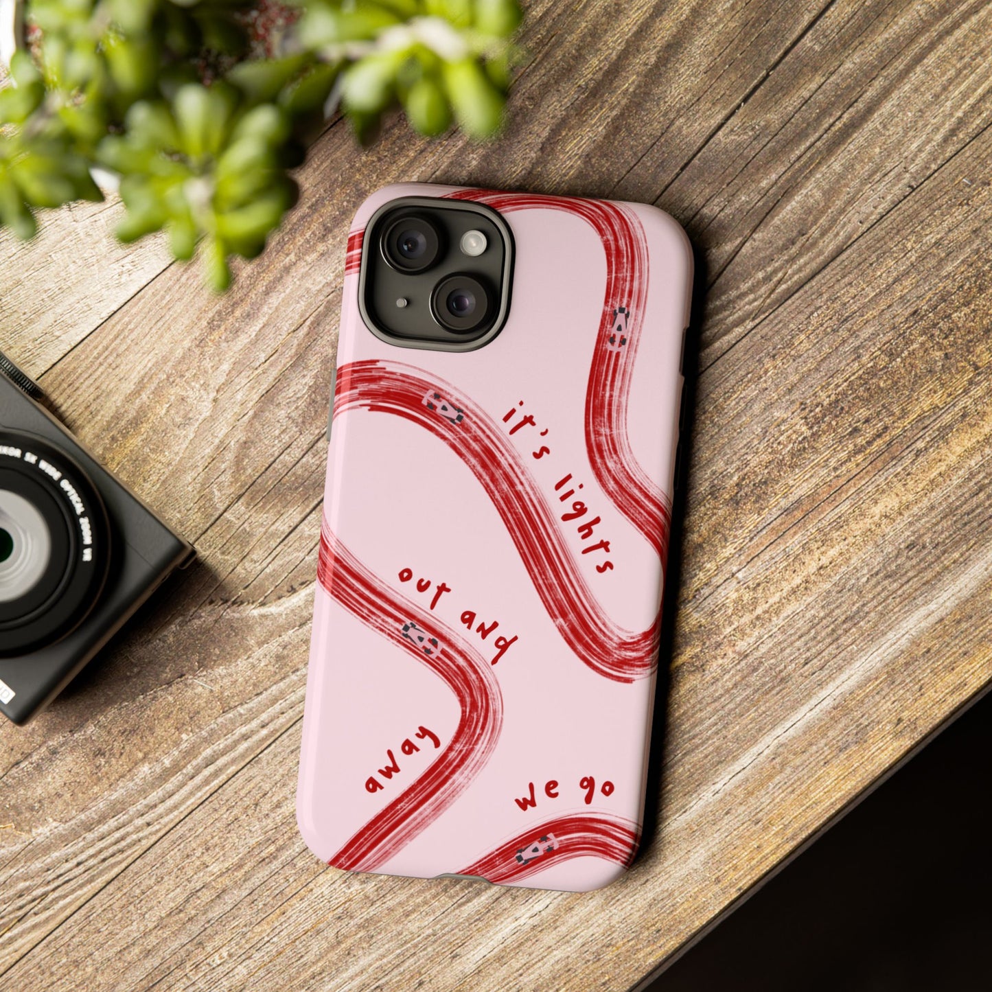 Pink and Red Lights Out F1 Phone Case Design, Trendy F1 Gift, Formula 1 Gift, Cute F1 Phone Case, Unique Formula One Phone Case